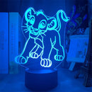 Lampă cu iluzii 3D Regele Leu - mai multe variante