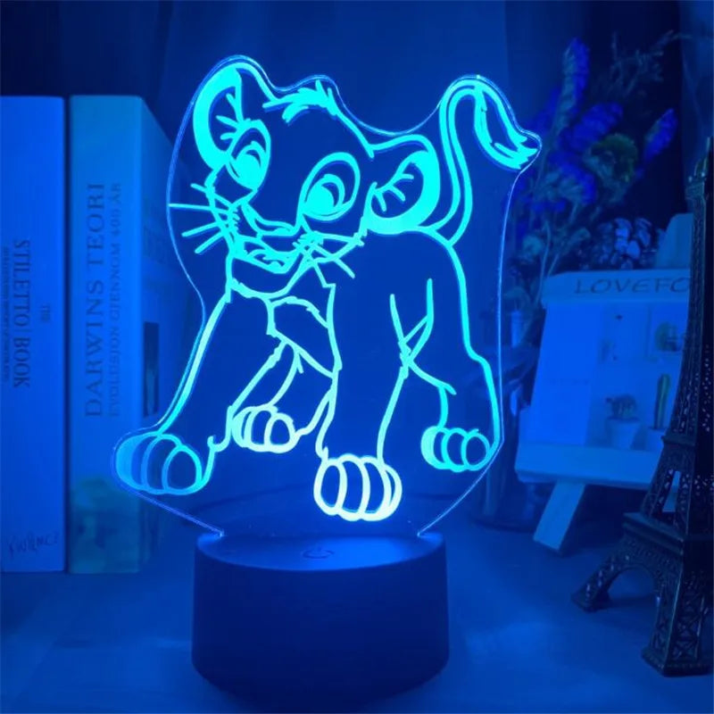 Lampă cu iluzii 3D Regele Leu - mai multe variante