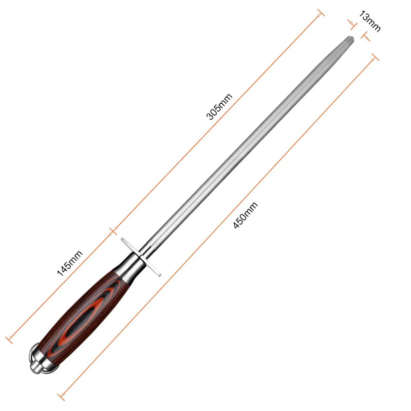 NordicSteel™ Professional Knife Sharpener - tijă de ascuțit din oțel cu mâner din lemn