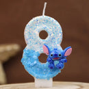 Lumânări de tort cu numărul Stitch - mai multe variante