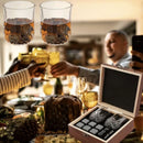 Set elegant de whisky - pahar și cuburi de răcire în cutie de lemn
