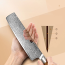 XINZUO Cuțit Nakiri realizat din oțel damascat pudrat