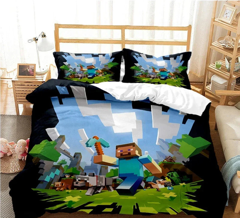 Lenjerie de pat pentru copii Minecraft - mai multe variante