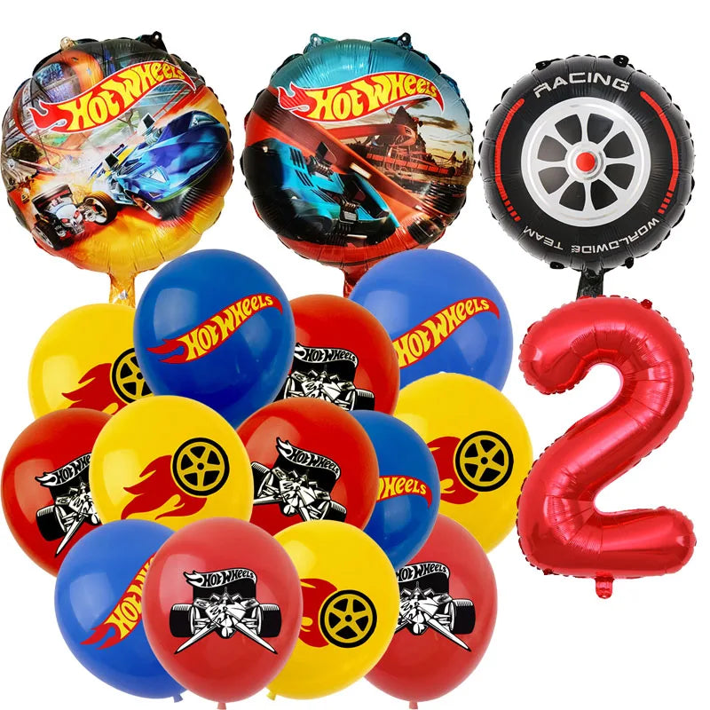 Baloane aniversare Hot Wheels - mai multe variante