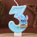 Lumânări de tort cu numărul Stitch - mai multe variante