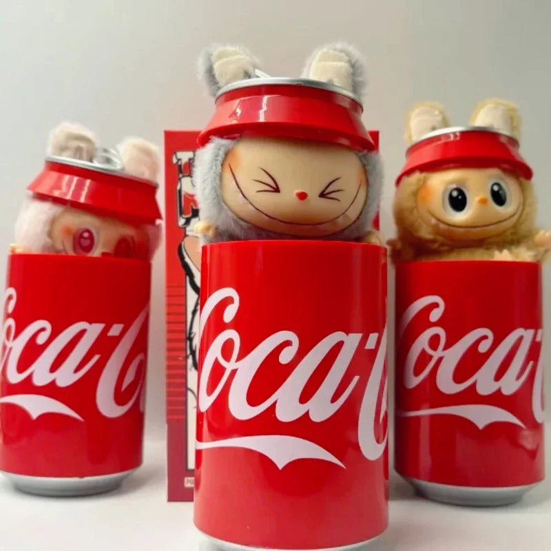 Figurină de pluș Labubu în cutie metalică