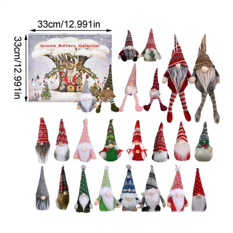 Calendar de Advent cu elfi de Crăciun - 24 buc