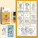 Pagini de colorat pentru copii și creioane colorate Paw Patrol