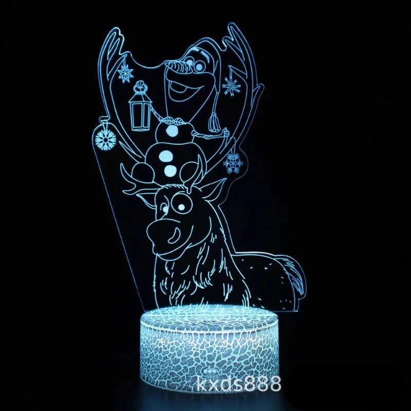 Lampă cu iluzii 3D Frozen - mai multe variante
