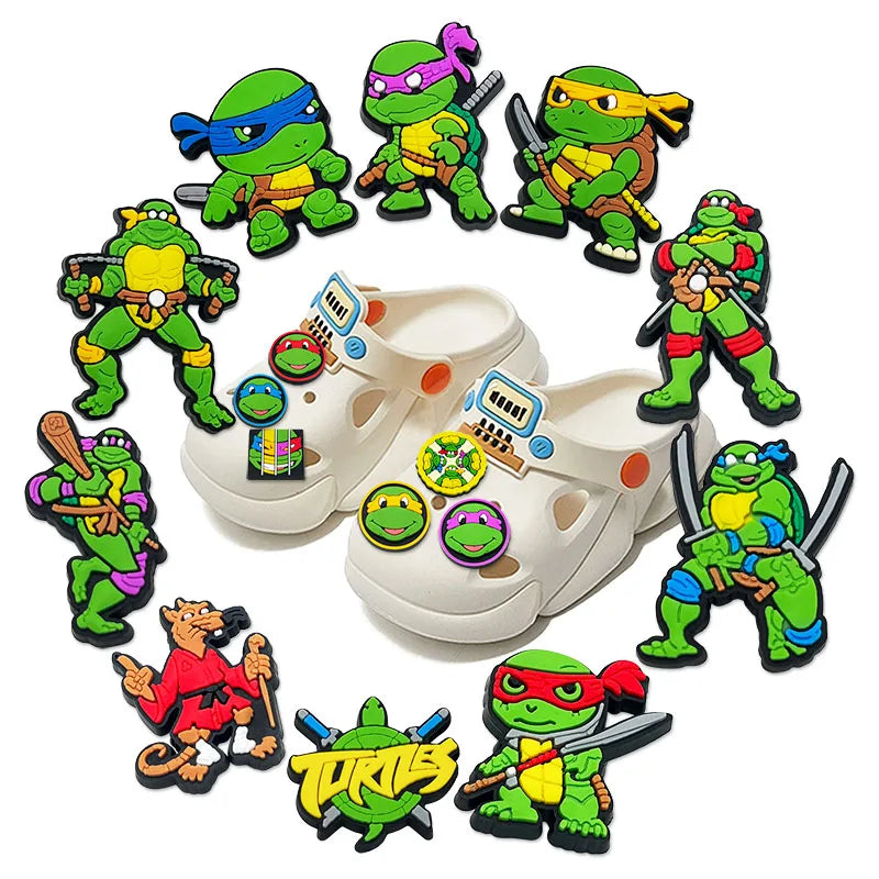 Decorațiuni pentru pantofi pentru copii Crocs Țestoasele Ninja - 16 buc
