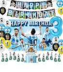 Set de petrecere de fotbal pentru ziua de naștere cu baloane Lionel Messi - mai multe variante