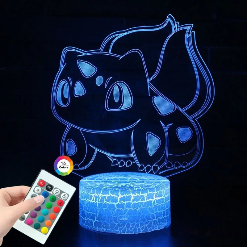 Lampă cu iluzie 3D Pokemon