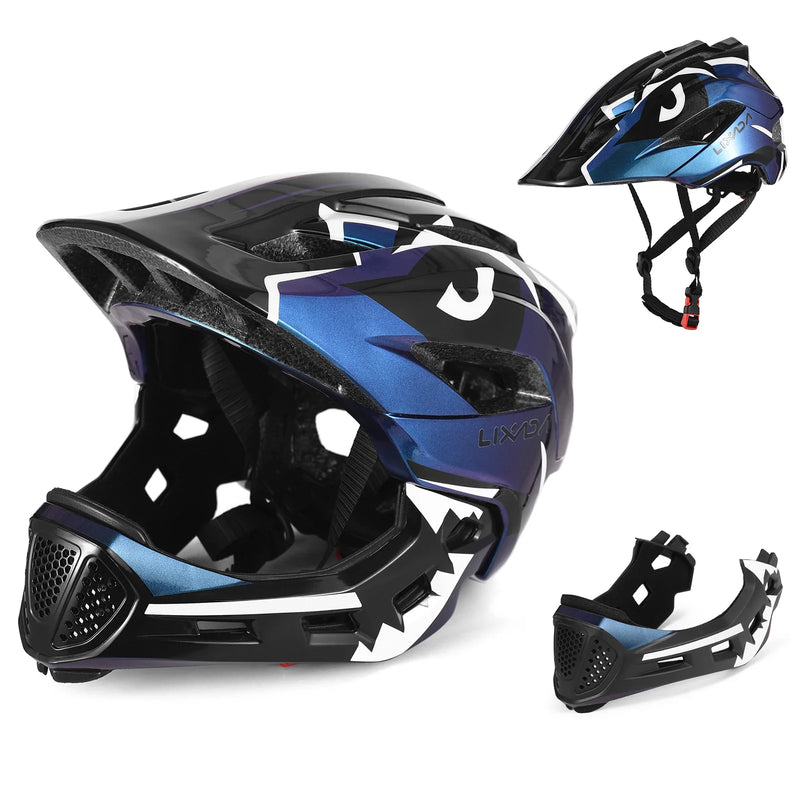 Cască de bicicletă pentru copii cu protecție detașabilă pentru bărbie - Full Face 2in1