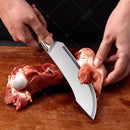 Cuțit de bucătărie cu mâner din lemn și teacă de protecție - mai multe variante