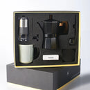 Set de cafea tradițională MokaPremium™ - moka pot și râșniță manuală pentru boabe de cafea