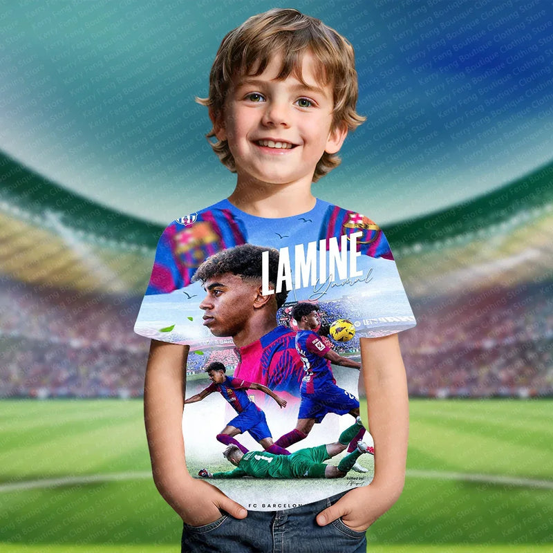 Tricou de vară pentru copii Lamine Yamal - mai multe variante