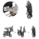 Cărucior pentru gemeni - cărucior ușor pliabil pentru doi copii - mai multe variante