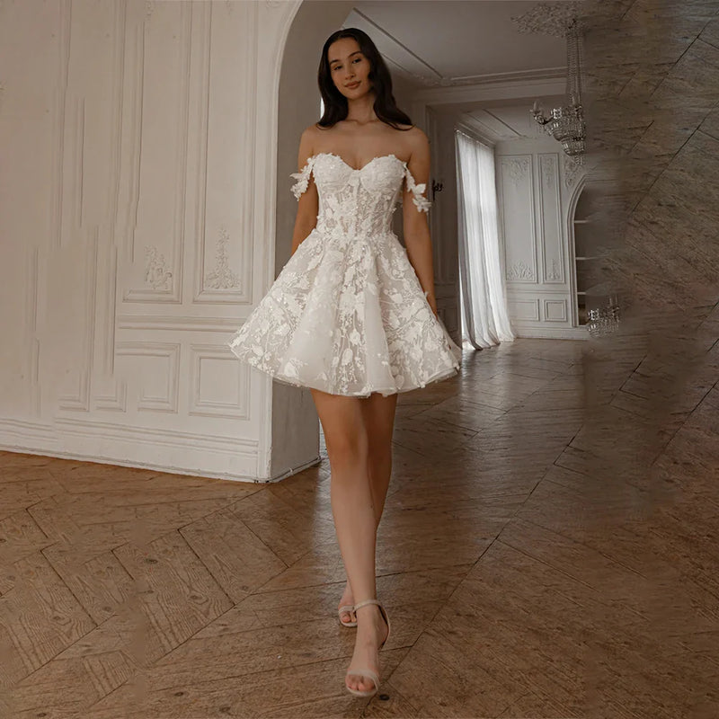 Frumusețe de nuntă™ Rochie de mireasă scurtă