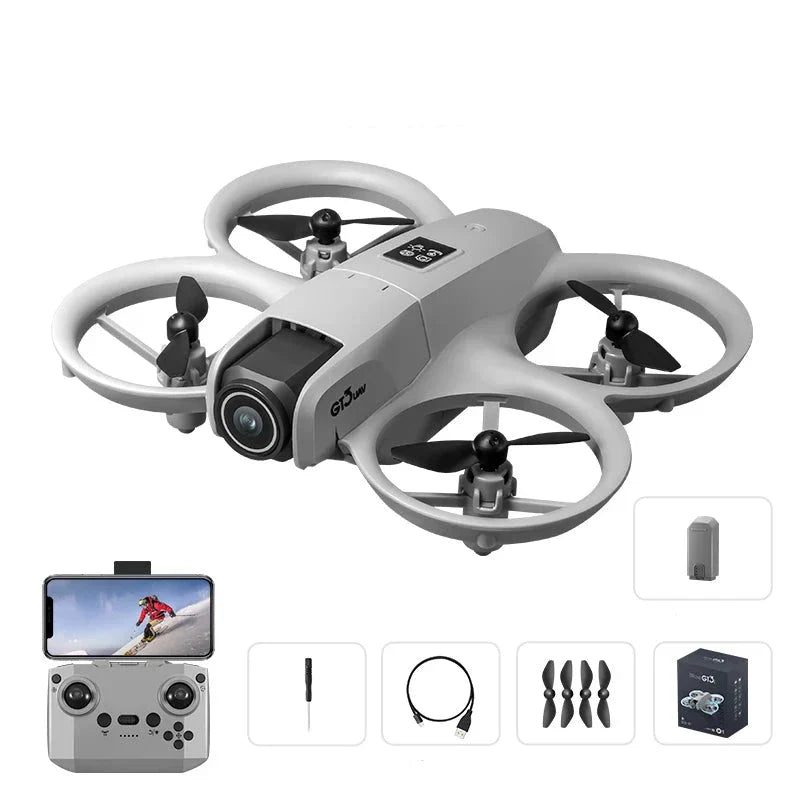 Dronă compactă pliabilă cu cameră dublă - mai multe variante