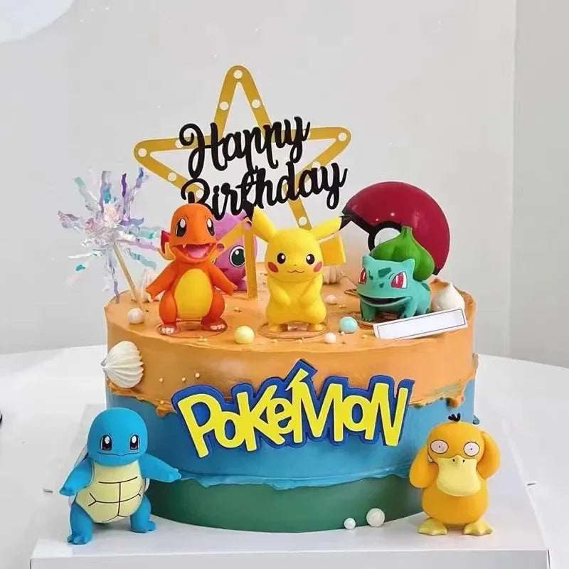 Figurine Pokemon pentru prăjitura 6 buc