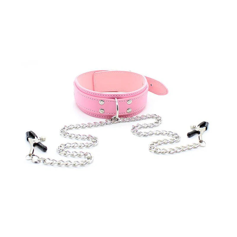 Zgardă BDSM cu cleme - mai multe variante