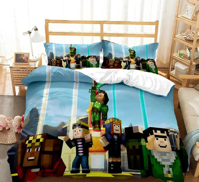 Lenjerie de pat pentru copii Minecraft - mai multe variante