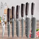 Set de cuțite de bucătărie SharpMaster™ cu model Damascene și foarfece