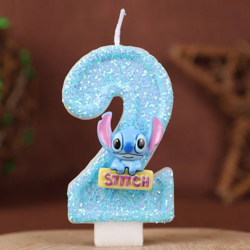 Lumânări de tort cu numărul Stitch - mai multe variante