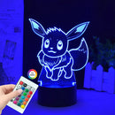 Lampă cu iluzie 3D Pokemon