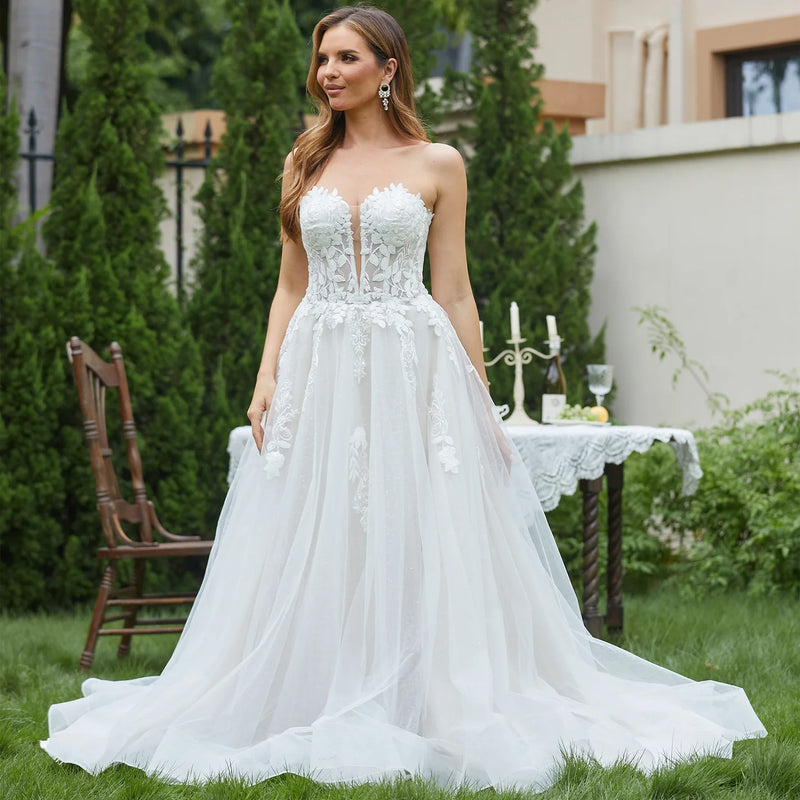 Rochie de dantelă pentru femei pentru nuntă