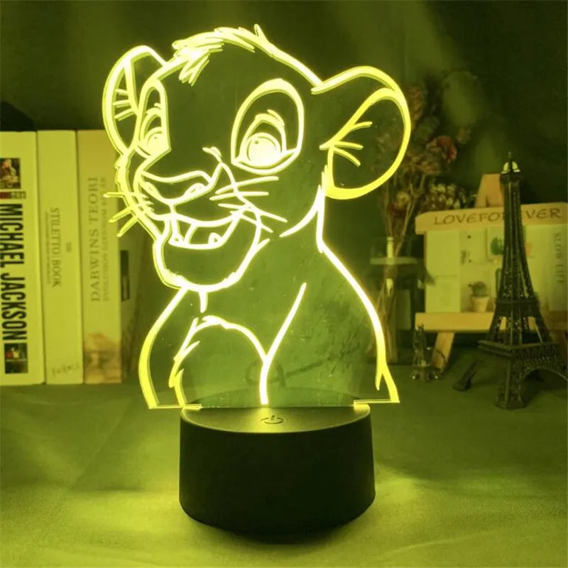 Lampă cu iluzii 3D Regele Leu - mai multe variante