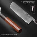 Cuțit din oțel damascat Nakiri