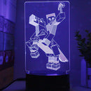 Lampă cu iluzii 3D Minecraft - mai multe variante