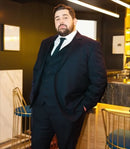 Plus Dimensiune bărbați costum negru - mai multe variante