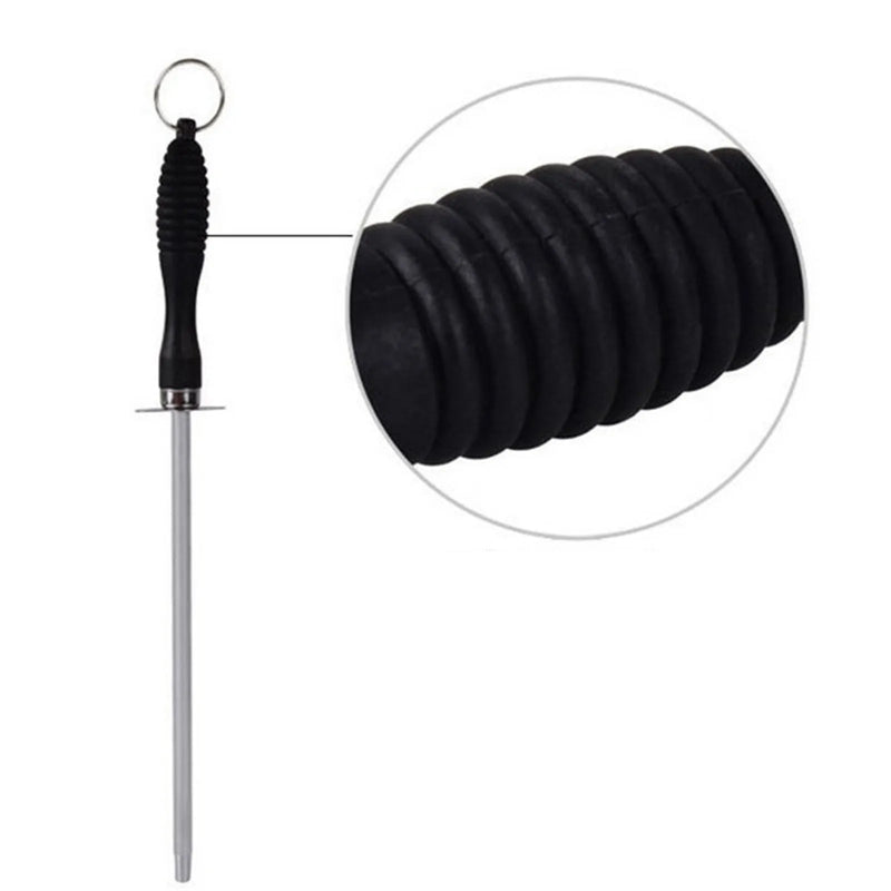 Ascuțitor de cuțite - tijă de ascuțit din oțel cu mâner ergonomic