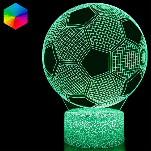 Lampă cu iluzie 3D de fotbal - mai multe variante