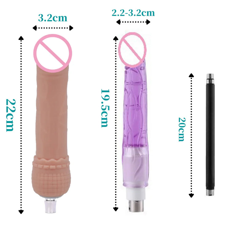 Mașină puternică de masturbare automată + 2 dildo-uri