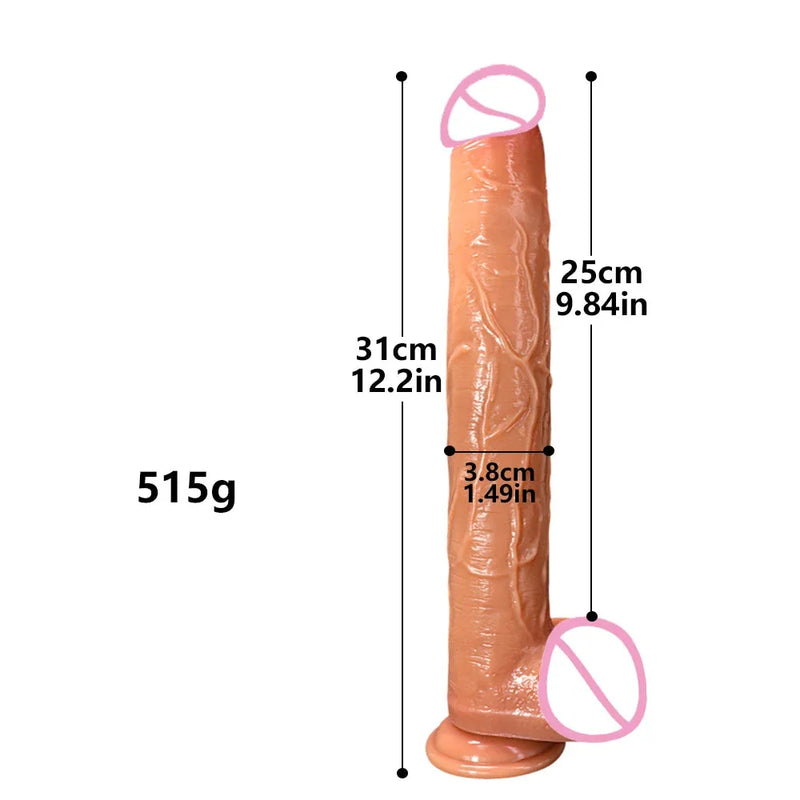 Dildo realist extra lung - 33 cm - mai multe variante