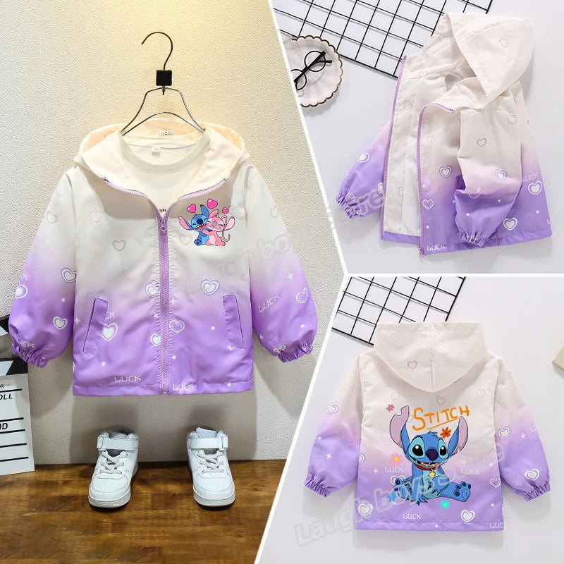 Fete toamna impermeabil sacou Stitch - mai multe variante