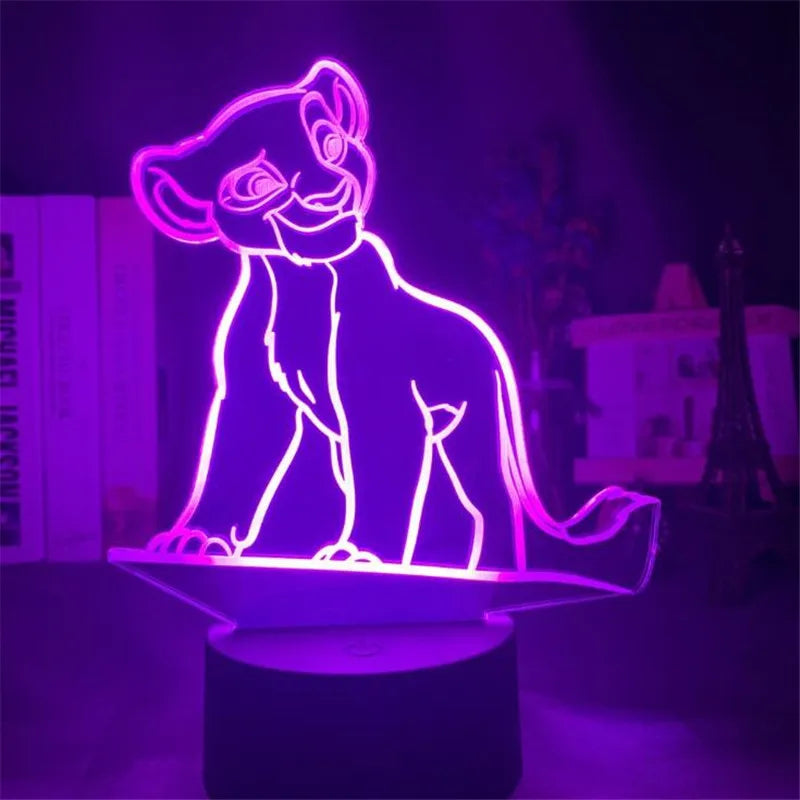Lampă cu iluzii 3D Regele Leu - mai multe variante
