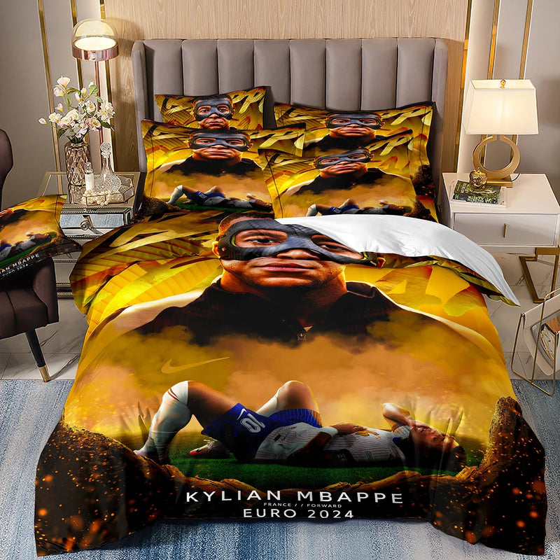 Lenjerie de pat de designer Kylian Mbappé - mai multe variante