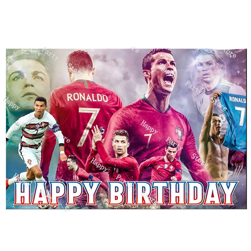Set de petrecere de fotbal pentru ziua de naștere cu baloane Cristiano Ronaldo - mai multe variante