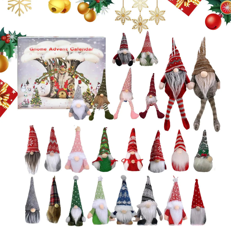 Calendar de Advent cu elfi de Crăciun - 24 buc