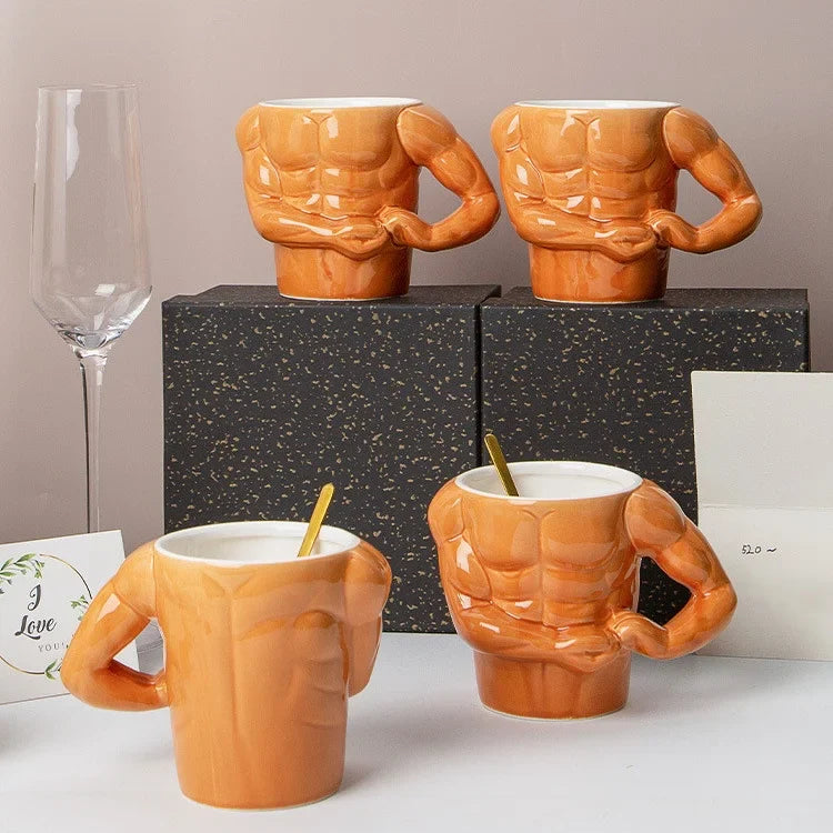 Cană amuzantă 3D - muscleman