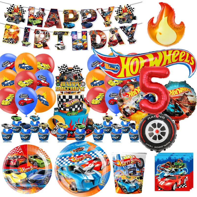 Baloane aniversare Hot Wheels - mai multe variante
