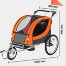 Cărucior de bicicletă VEVOR™ pentru copii - portocaliu - mai multe variante