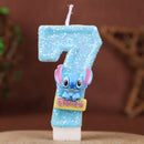 Lumânări de tort cu numărul Stitch - mai multe variante