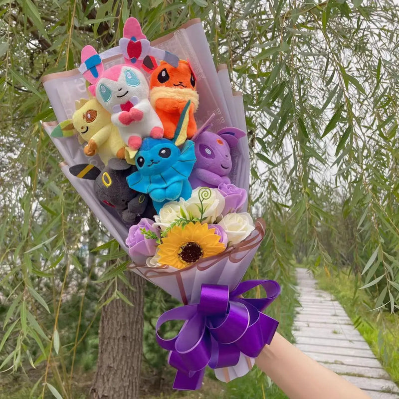 Dětská narozeninová kytice s plyšákem Pokémon