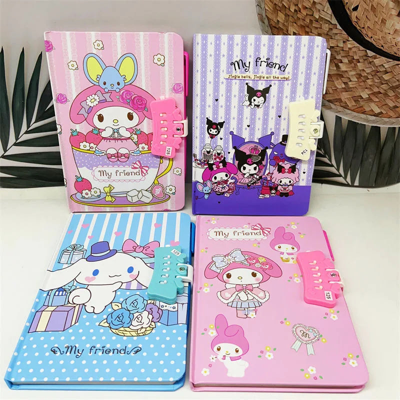 Jurnal de fată cu blocare Sanrio - mai multe variante