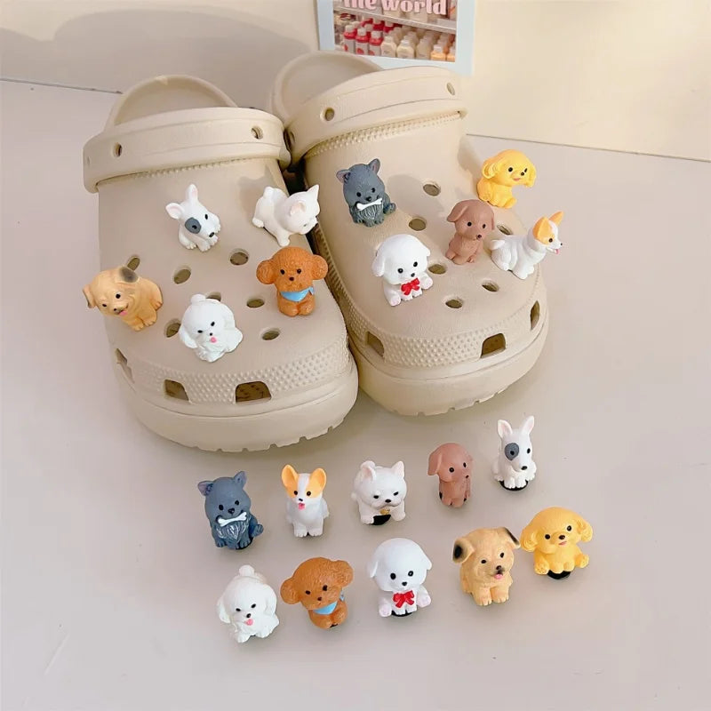 Decorațiuni pentru pantofi Crocs în formă de câini - 10 buc